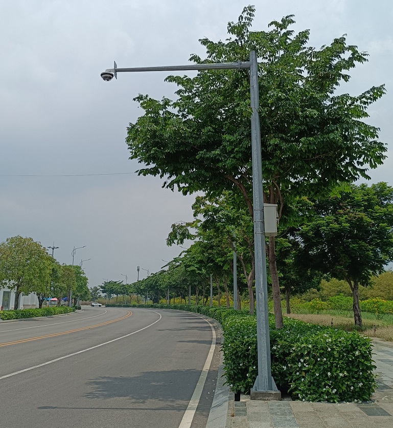 Sản Xuất Trụ Lắp Camera Tại Đồng Nai, Cột Gắn Camera Mạ Kẽm 6m