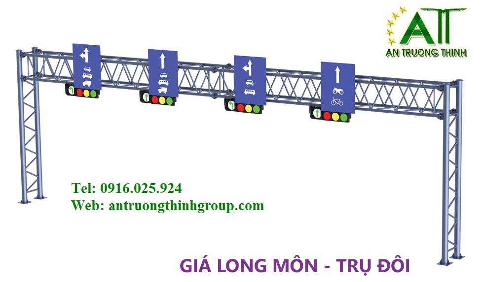 Trụ Giá Long Môn Chân Đôi Cao 6m, 7m, 8m Dài 8m, 9m, 10m, 11m, 12m